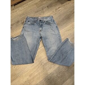 Vtg Bullhead Jeans Mens 33x34 (32x31) Blue Loose Boot Baggy Wide‎ Leg Y2K Skater